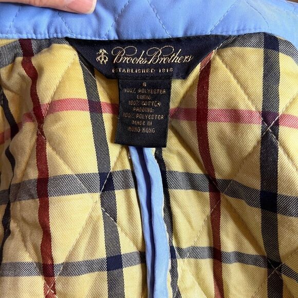 EEUC Women's Brooks Brothers Diamond Quilted Blue Jacket Size 6‎ - Picture 6 of 7